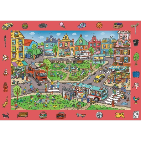 Puzzle 100 elementów obserwacyjne Spy Guy Miasto Trefl