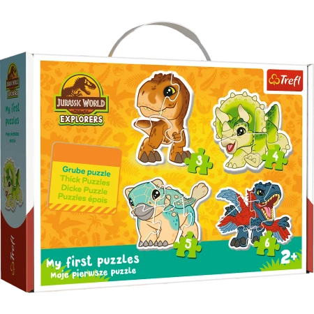 Puzzle Park Jurajski Baby Classic Urocze dinozaury 18 elementów Trefl