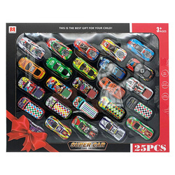 ZESTAW RESORAKÓW 25 SZTUK AUTEK PLASTIKOWYCH KOLEKCJA MINI SAMOCHODZIKÓW