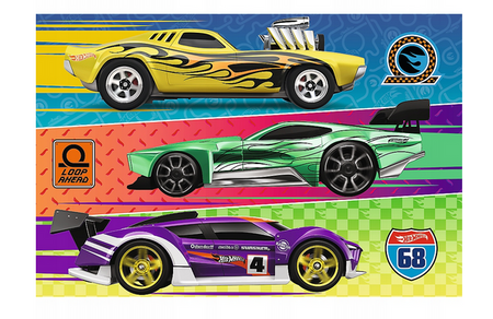 Puzzle 60 elementów wyścigi Hot Wheels