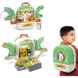 Królik w plecaku Ogródek Farma 3w1 zielony