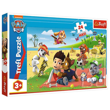 Puzzle 24 MAXI Zabawa na kocu Psi Patrol Trefl