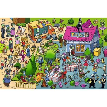 Puzzle Rodzina Treflików 160 elementów 40-lecie Trefl Trefliki celebrują