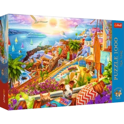 Puzzle 1000 elementów Tea Time Z wizytą na Santorini Trefl