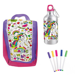 Bidon Butelka 500ml Kreatywny Torba śniadaniowa do malowania pisakami