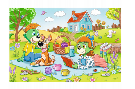 PUZZLE 60 EL PRZYGODY RODZINY TREFLIKÓW RODZINA TREFLIKÓW TREFL