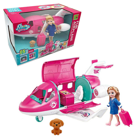 Kamper LALKA PILOTKA W SAMOLOCIE Z BAGAŻEM I PIESKIEM ZESTAW 610