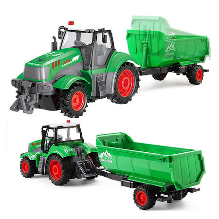TRAKTOR NA RADIO Z PRZYCZEPĄ DWUKOŁOWĄ
