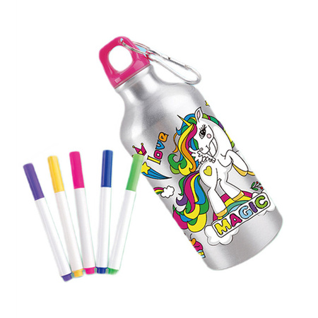 Bidon Butelka 500ml Kreatywny Torba śniadaniowa do malowania pisakami
