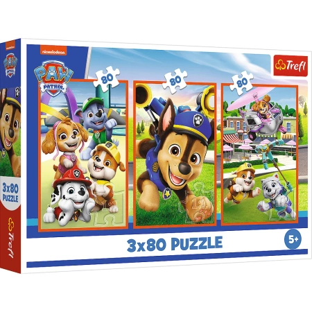 Puzzle 3x80 elementów Psia zgraja Psi Patrol Paw 