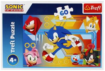 Puzzle 60 elementów Sonic w akcji Trefl