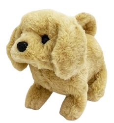 INTERAKTYWNY PIESEK NA BATERIE CHODZI SZCZEKA 15 CM BEŻOWY