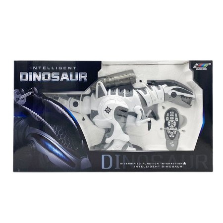 Dinozaur T-rex sterowany duży strzelający tańczący interaktywny 64cm 