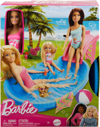 Lalka barbie z basenem i zjeżdżalnią HRJ74