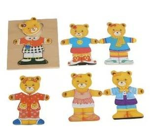 TOP BRIGHT UKŁADANKA DREWNIANA MIŚ DZIEWCZYNKA