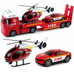 LAWETA STRAŻ POŻARNA CIĘŻARÓWKA SAMOCHÓD HELIKOPTER ŚWIATŁO DŹWIĘK