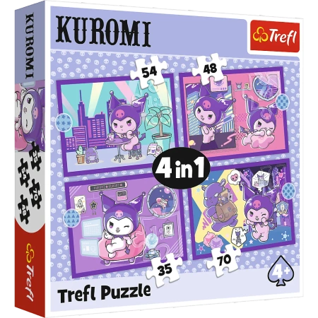Puzzle 4w1 Kuromi Dzień Kuromi Trefl