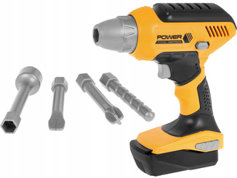 Wkrętarka zabawkowa z 4 wiertłami na baterie Madej