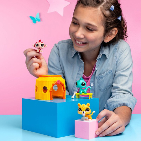 Zestaw Littlest Pet Shop Dżungla + 3 figurki