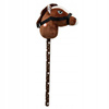 Brązowa głowa konia na kiju w gwiazdki 72cm skoczek HOBBY HORSE