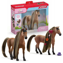 BRĄZOWY KOŃ OGIER RASY ACHAL SCHLEICH DO CZESANIA STYLIZOWANIA AKCESORIA