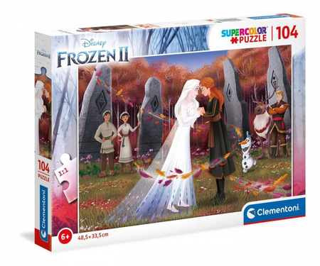 Puzzle 104 elementy SuperKolor Frozen2 25719 Clementoni