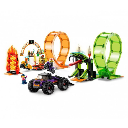 Klocki LEGO 60339 City Kaskaderska arena z dwoma pętlami