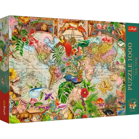 Puzzle 1000 el. Tea Time: Antyczna mapa świata Trefl