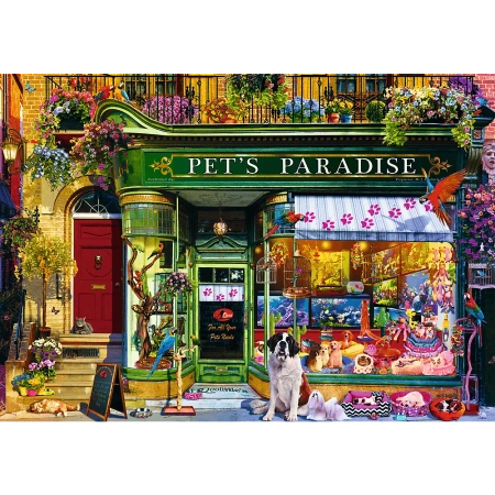 Puzzle 1000 elementów Tea Time Raj dla zwierząt Trefl