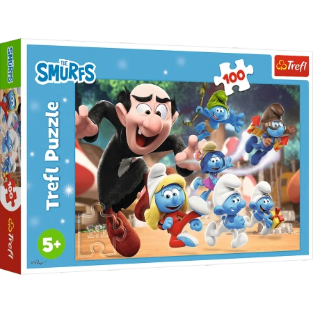  Puzzle Smerfy 100 elementów Nauki Papy Smerfa Trefl