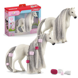 BIAŁA KLACZ RASY QUARTER KONIK DO CZESANIA STYLIZOWANIA OZDOBY AKCESORIA