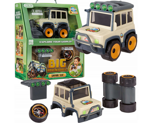 Auto Little Tikes Big Adventures Safari SUV z lornetką latarką kompasem