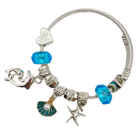 Bransoletka dziecięca z zawieszkami charms zestaw eleganckie opakowanie