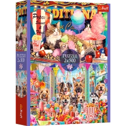 Puzzle 2 x 500 elementów Puszyści przyjaciele Trefl