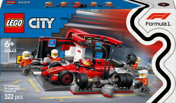 LEGO City 60443 F1 Pit stop i mechanicy z bolid