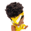 Lalka ciemnoskóra Afro w żółtym ubranku bobas 26 cm