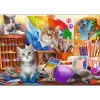 Puzzle 2x500 elementów sztuka malowania koty Trefl