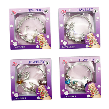 Bransoletka dziecięca z zawieszkami charms zestaw eleganckie opakowanie