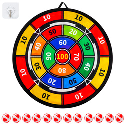 Tarcza dwustronna miękkie piłki rzutki na rzep bezpieczne dla dzieci 76cm