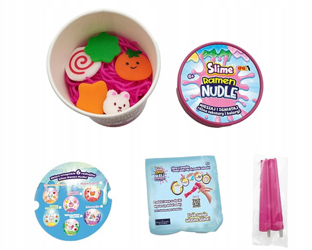 Slime Ramen Nudle Dyniowy Szczeniaczek antystresowa masa plastyczna makaron