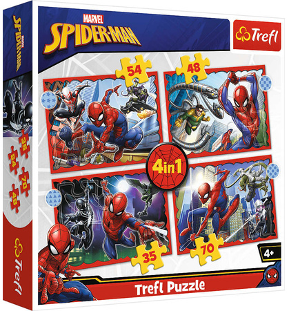 TREFL puzzle 4w1 Bohaterski Spider-Man