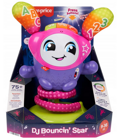 FISHER PRICE INTERAKTYWNA TANECZNA DJ-KA HRD21 NAUKA LICZENIA KOLORÓW I ABC