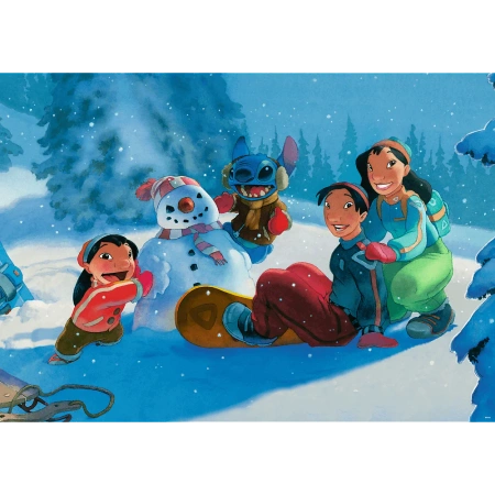 Puzzle 1000 el. Premium Plus Quality Lilo i Stitch Zimowy Stitch Trefl