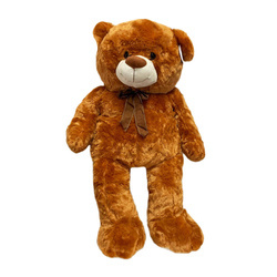 Duży Miś Pluszowy 100cm z kokardą Brązowy