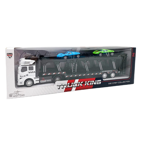 Truck Auto Metal Laweta 2 autka sportowe metalowe Zestaw