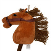Interaktywna PLUSZOWA Głowa Konia na Kiju Dźwięk BRĄZOWA HOBBY HORSE