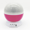 LAMPKA NOCNA PROJEKTOR GWIEZDNY RÓŻOWA NA USB BATERIE 