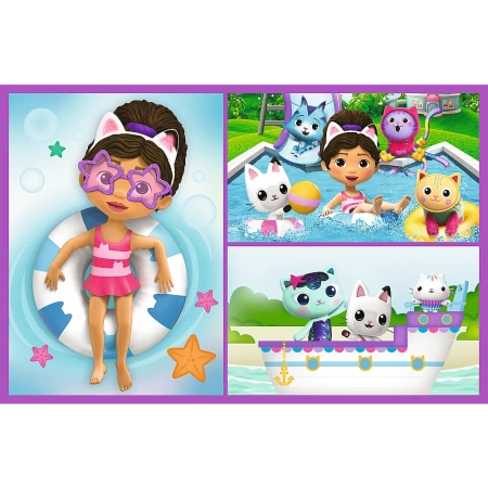  Puzzle Koci Domek Gabi 2x70 el. Baw się z Gabi