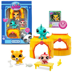 Zestaw Littlest Pet Shop Dżungla + 3 figurki
