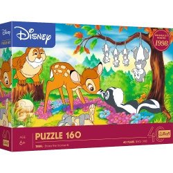 Puzzle Disney 160 elementów 40-lecie Trefl Bambi i leśni przyjaciele